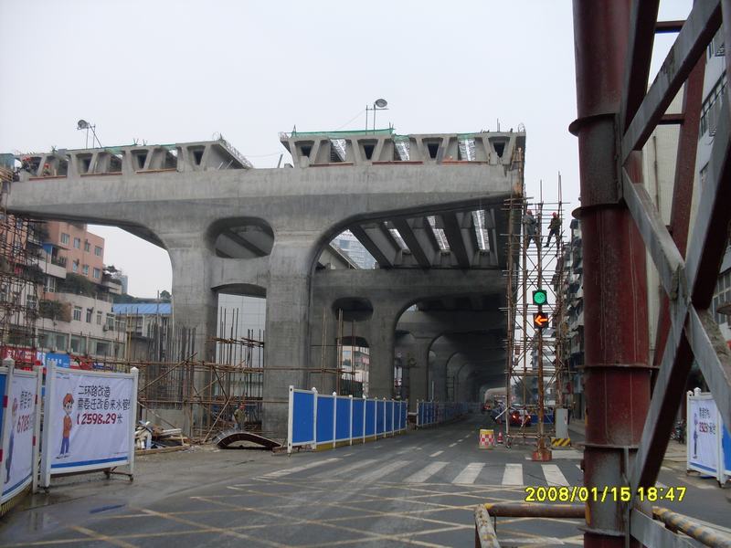 成都二环路邛崃路桥墩柱钢模1